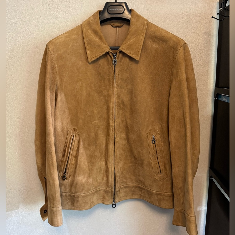 Salvatore Ferragamo suede leather jacket